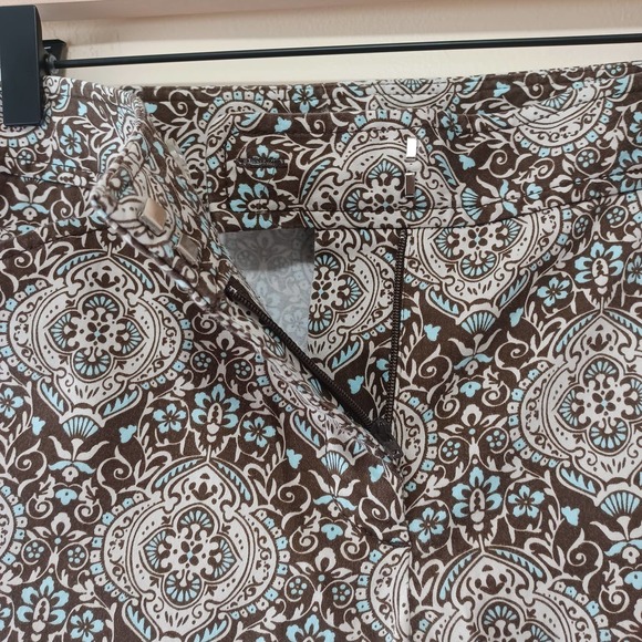 Ann Taylor Signature Fit Brown and Blue Pattern Pants Size 6 - Picture 5 of 7